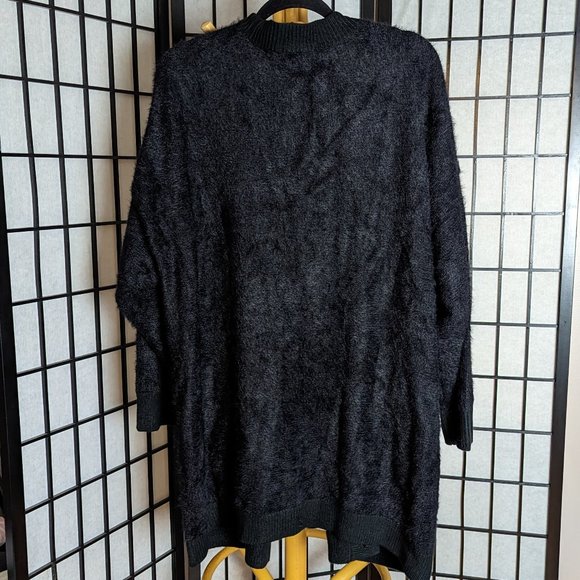 NWT Sanctuary black long fuzzy cardigan - Picture 3 of 4